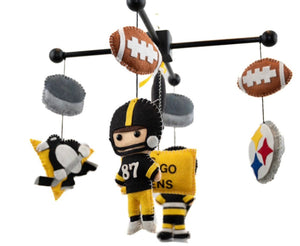 football helmet baby mobile Multi-Fit | Doctor-Developed Our mobiles are handcrafted and hand Sports Mobile, Hockey and Football