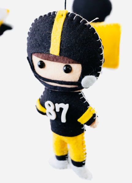 Sports Mobile, Hockey and Football Fan Baby Crib Mobile, Boys Nursery Room Decor