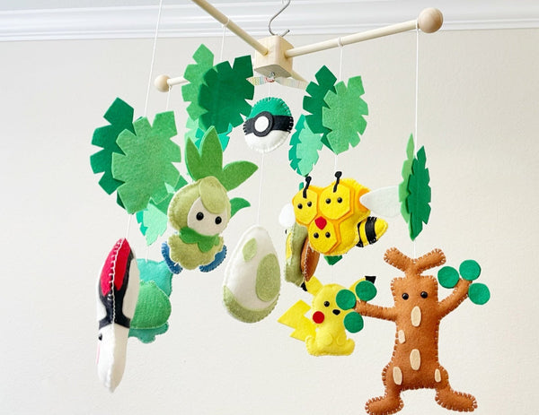 Pokémon Crib Mobile, Pikachu Baby Crib Mobile, Nursery Decor