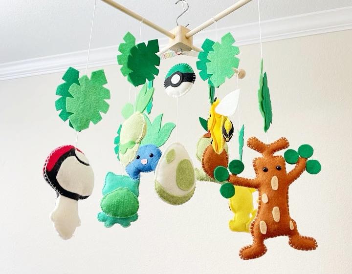 Pokémon Crib Mobile, Pikachu Baby Crib Mobile, Nursery Decor