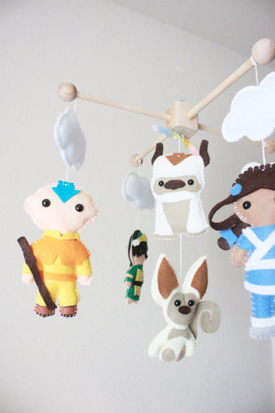 Avatar The Last Airbender Crib Mobile, Elements Baby Mobile, Nursery Room Decor