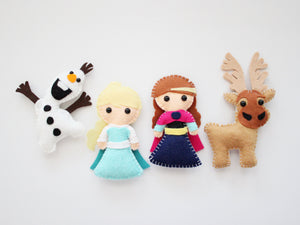 Frozen Plush Toys, Elsa & Anna Ornaments