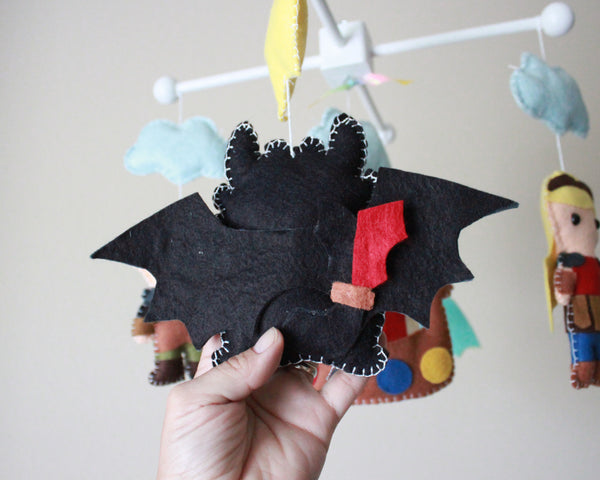 How to Train your Dragon Mobile, Dragons Vikings Crib Mobile, Nursery