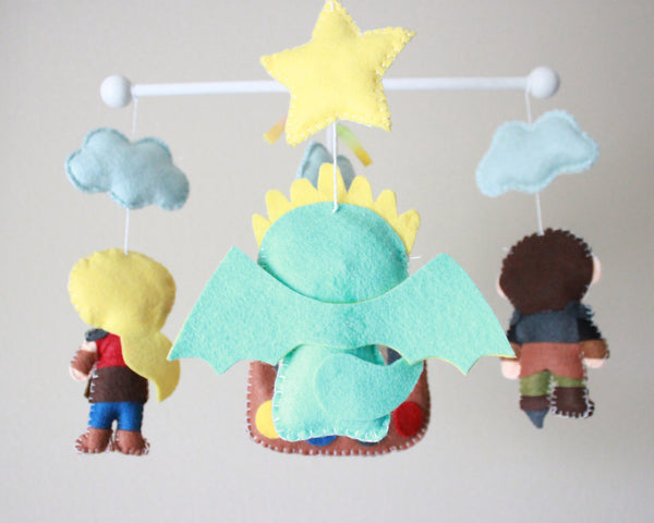 How to Train your Dragon Mobile, Dragons Vikings Crib Mobile, Nursery
