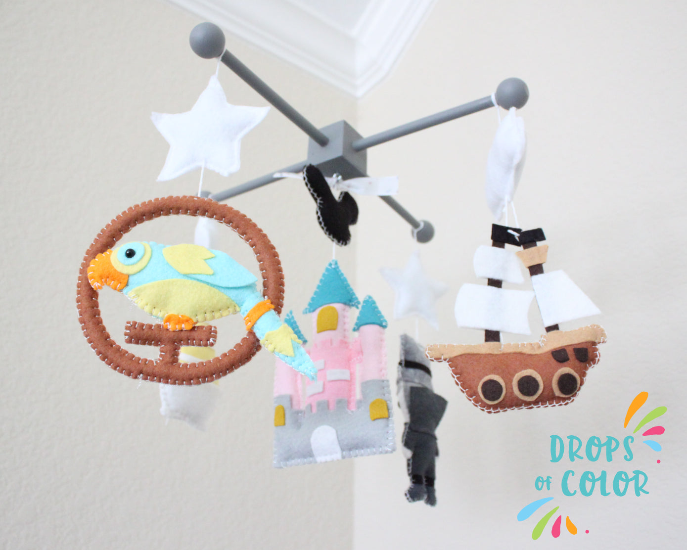 Theme Park Rides Nursery Room Decor, Baby Crib Mobile,
