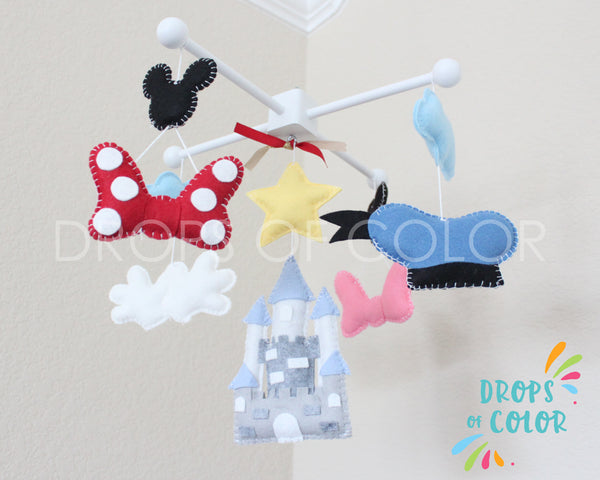 Mickey Mouse Mobile, Baby Crib Mobile, Nursery Decor inspired by Mickey Mouse and Friends