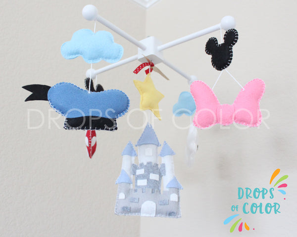 Mickey Mouse Mobile, Baby Crib Mobile, Nursery Decor inspired by Mickey Mouse and Friends