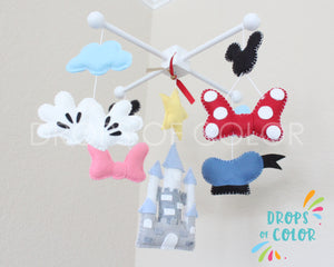 Mickey Mouse Mobile, Baby Crib Mobile, Nursery Decor inspired by Mickey Mouse and Friends