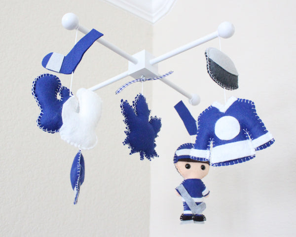 Hockey Mobile, Sports Team Baby Crib Mobile, Boys Nursery Room Decor