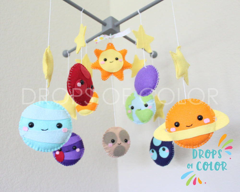 Planets Mobile, Solar System Baby Crib Mobile, Nursery Room Decor