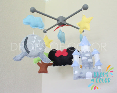 Theme Parks Mobile, Baby Crib Mobile, Nursery Decor inspired by the Disney Theme Parks