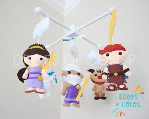 Hercules Mobile, Baby Crib Mobile, Nursery Inspired by Hercules, Greek Nursery Decor