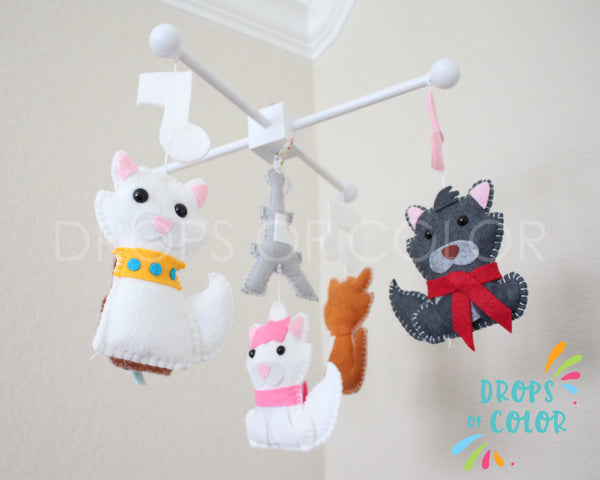 Aristocats Mobile, Baby Crib Mobile, Cats Nursery Room Decor
