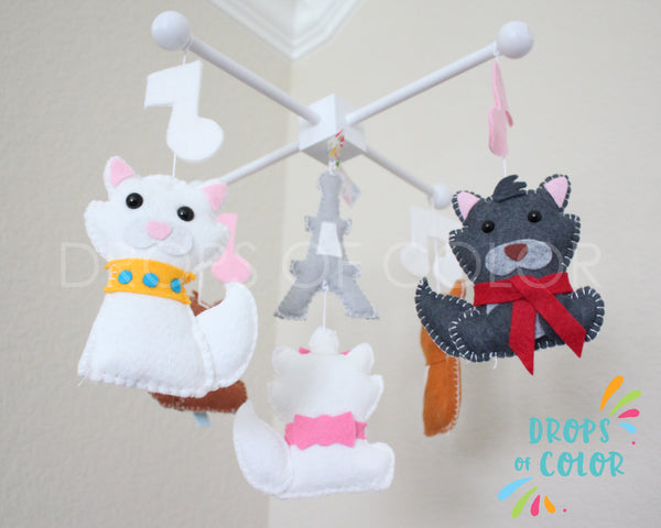 Aristocats Mobile, Baby Crib Mobile, Cats Nursery Room Decor