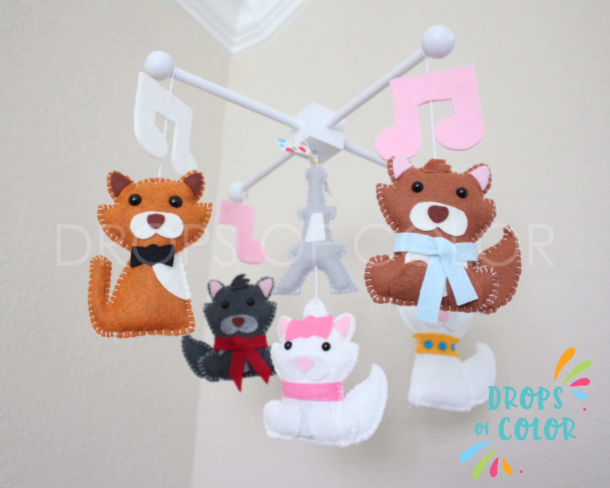 Aristocats Mobile, Baby Crib Mobile, Cats Nursery Room Decor