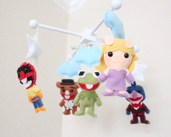 The Muppets Mobile, Baby Crib Mobile, Nursery Room Decor