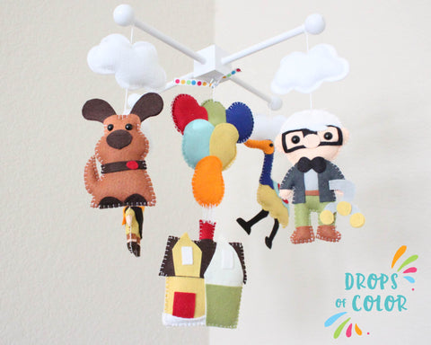 UP Mobile, Baby Crib Mobile, Nursery Inspired by UP, Nursery Decor