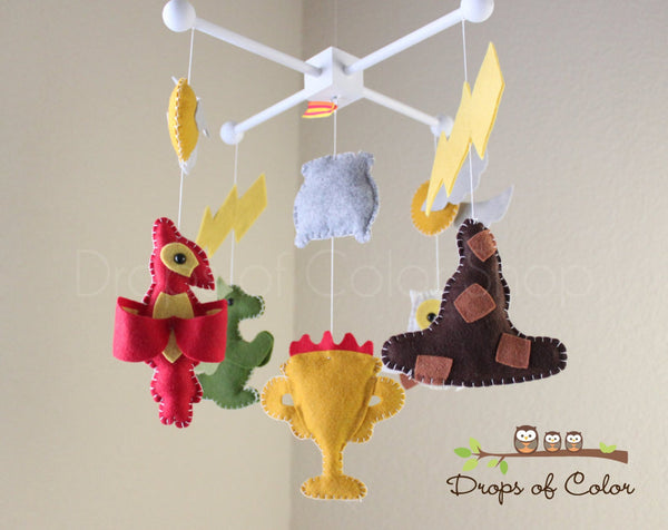 Harry Potter Mobile, Baby Crib Mobile, Magician Dragons Goblet of Fire Nursery Room Decor