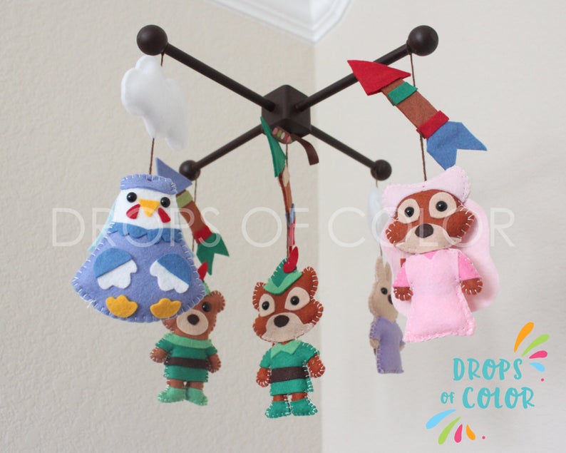 Robin Hood Mobile, Robin Hood Baby Crib Mobile, Nursery Forest Room De ...