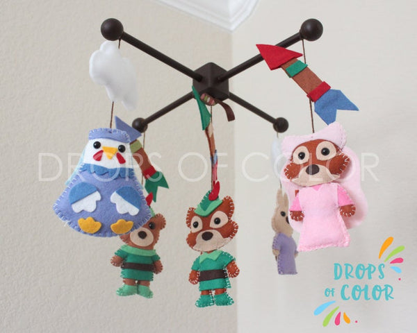 Robin Hood Mobile, Baby Crib Mobile, Mobile Inspired by Robin Hood, Nursery Forest Room Decor