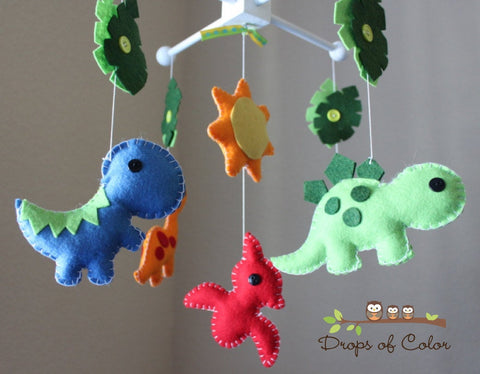 Dinosaurs Mobile, Baby Crib Mobile, Dino T-Rex Boys Nursery Room Decor