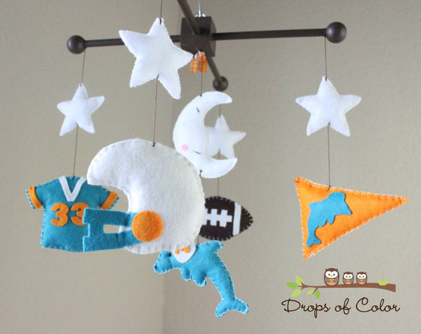 Football Mobile, Baby Crib Mobile, Sports Football Team, Nursery Room Decor
