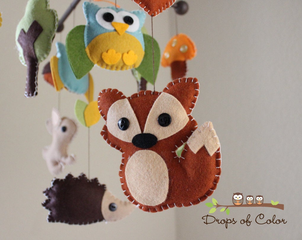 Woodland Animals/Creatures Baby Mobile - Forest - Nursery Decor