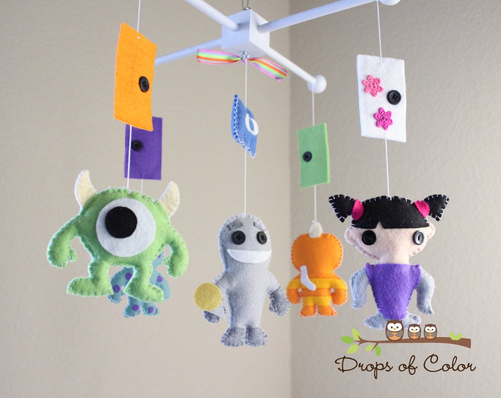 monsters inc room decor Monsters Inc Mobile, Baby Crib Mobile, Monsters Nursery Room Decor