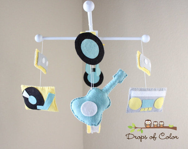 Music Mobile, Baby Crib Mobile, DJ Instruments Music Nursery Room Decor
