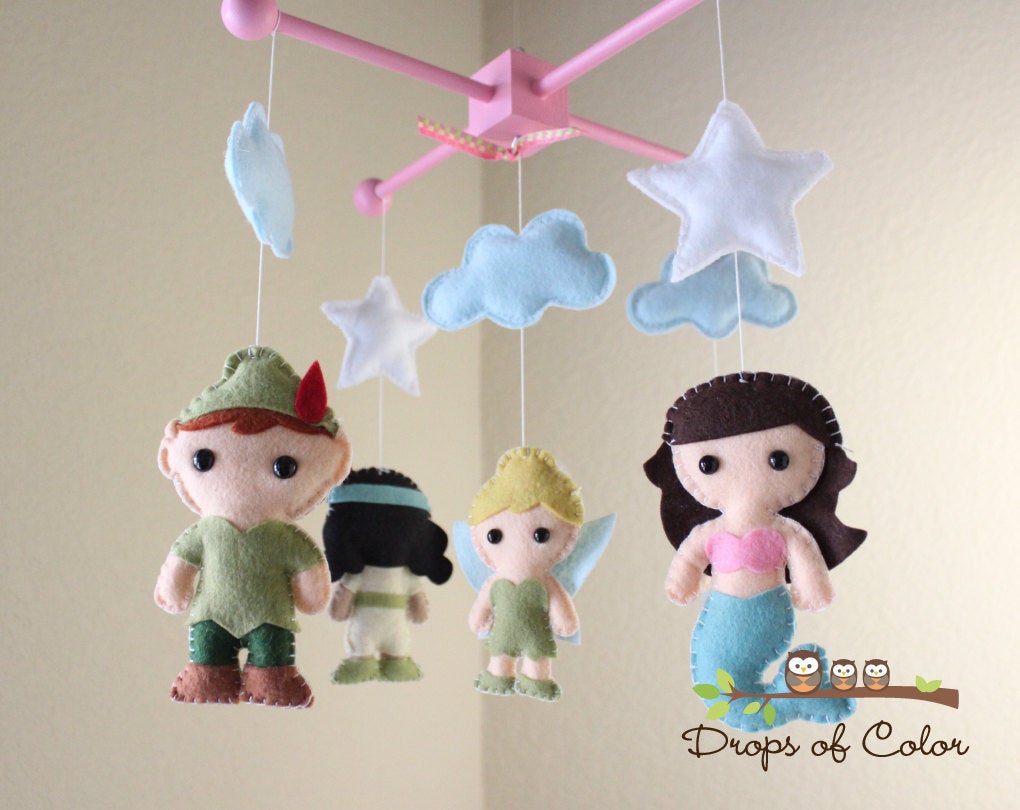 Peter Pan Mobile, Baby Crib Mobile, Pirates Nursery Room Decor