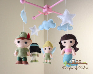 Peter Pan Mobile, Baby Crib Mobile, Pirates Nursery Room Decor