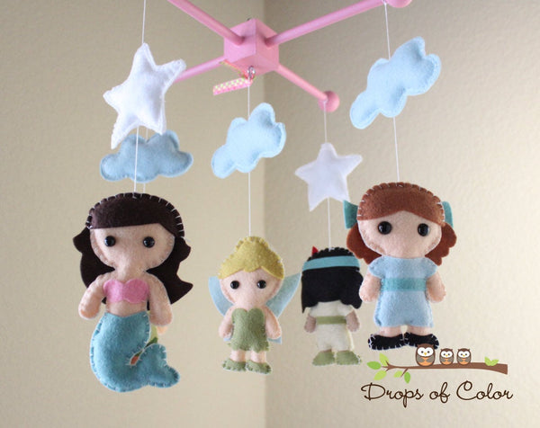 Peter Pan Mobile, Baby Crib Mobile, Pirates Nursery Room Decor