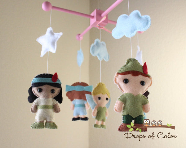 Peter Pan Mobile, Baby Crib Mobile, Pirates Nursery Room Decor