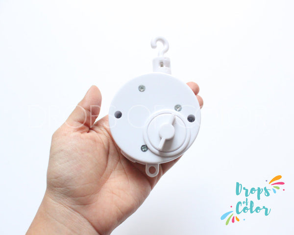 Crib Attachment, Baby Crib Mobile Holder, Music Box, White