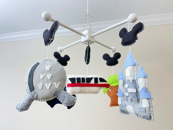 Theme Parks Mobile, Baby Crib Mobile, Nursery Decor inspired by the Disney Theme Parks