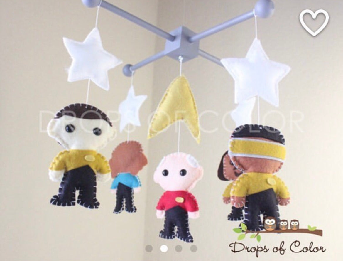 Star Trek Mobile, Baby Crib Mobile, Nursery Room Decor
