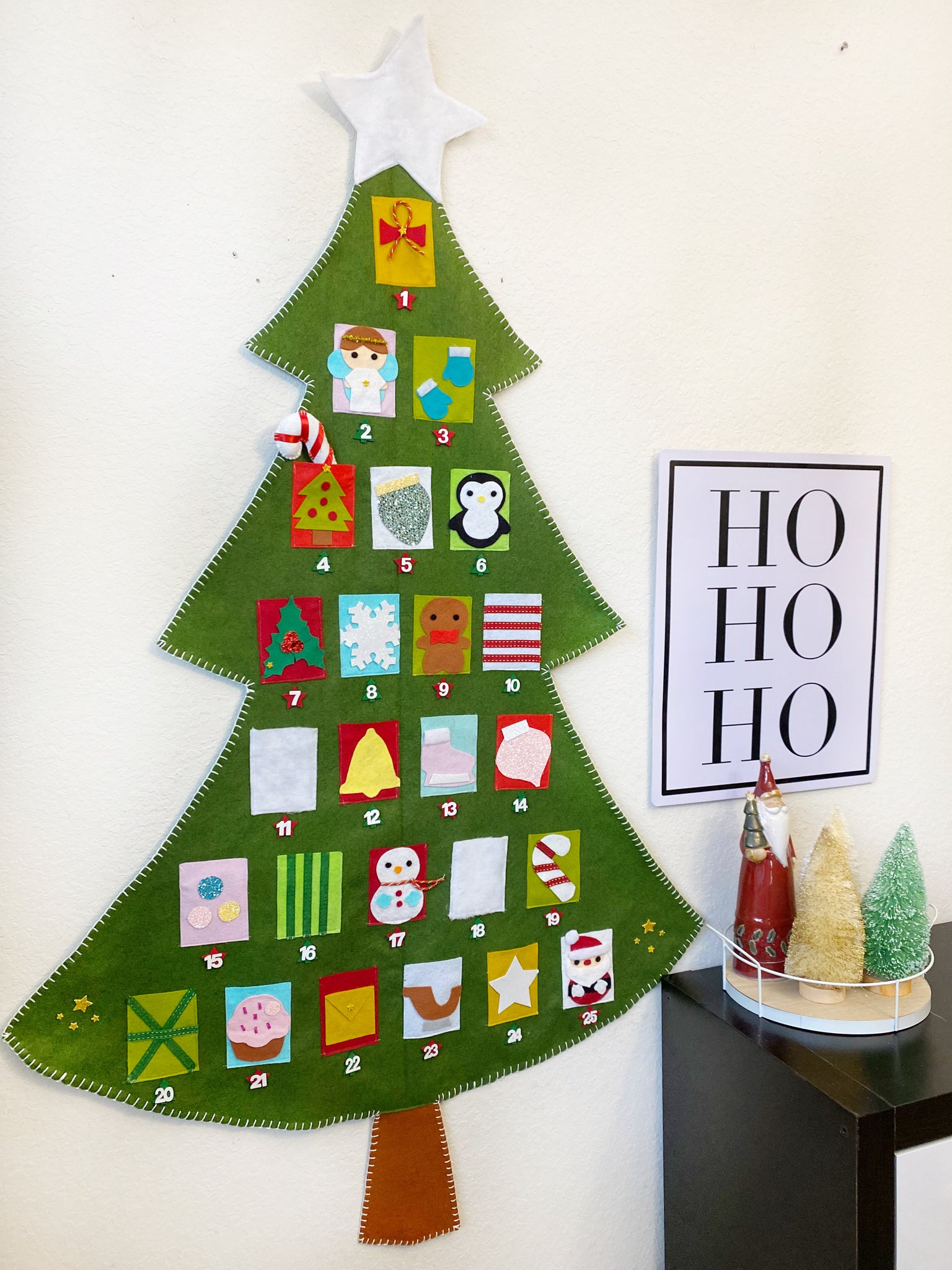Advent Christmas Tree Calendar for Kids Toddlers, Family Tradition, Christmas Decoration, Christmas Countdown