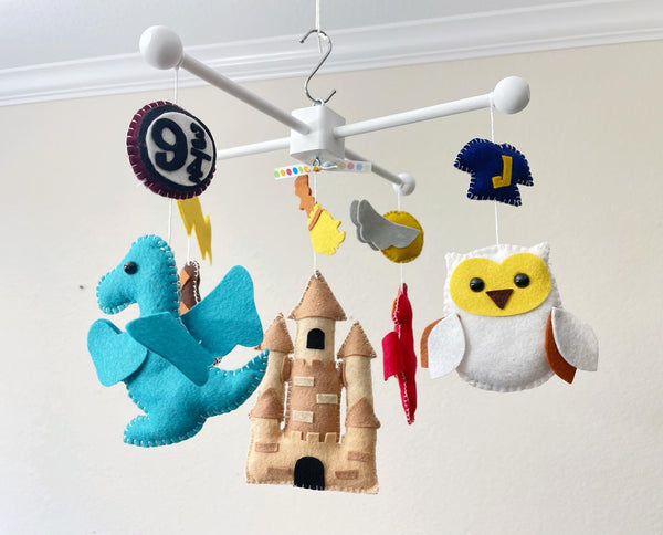 Harry Potter Mobile, Baby Crib Mobile, Magician Dragons Nursery Room Decor