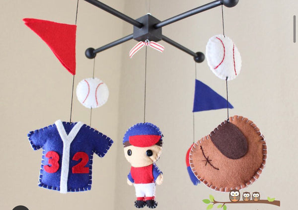 Baseball Mobile, Baby Crib Mobile, Sports Baseball Team, Nursery Room Decor