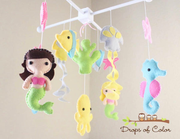 Baby Crib Mobile, Baby Mobile, Nursery Crib Mobile - Ocean Mobile "BIG Under the Sea Creatures"