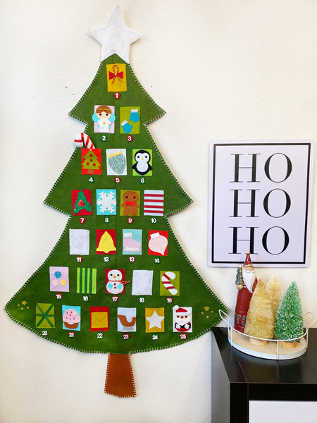 Advent Christmas Tree Calendar for Kids Toddlers, Family Tradition, Christmas Decoration, Christmas Countdown