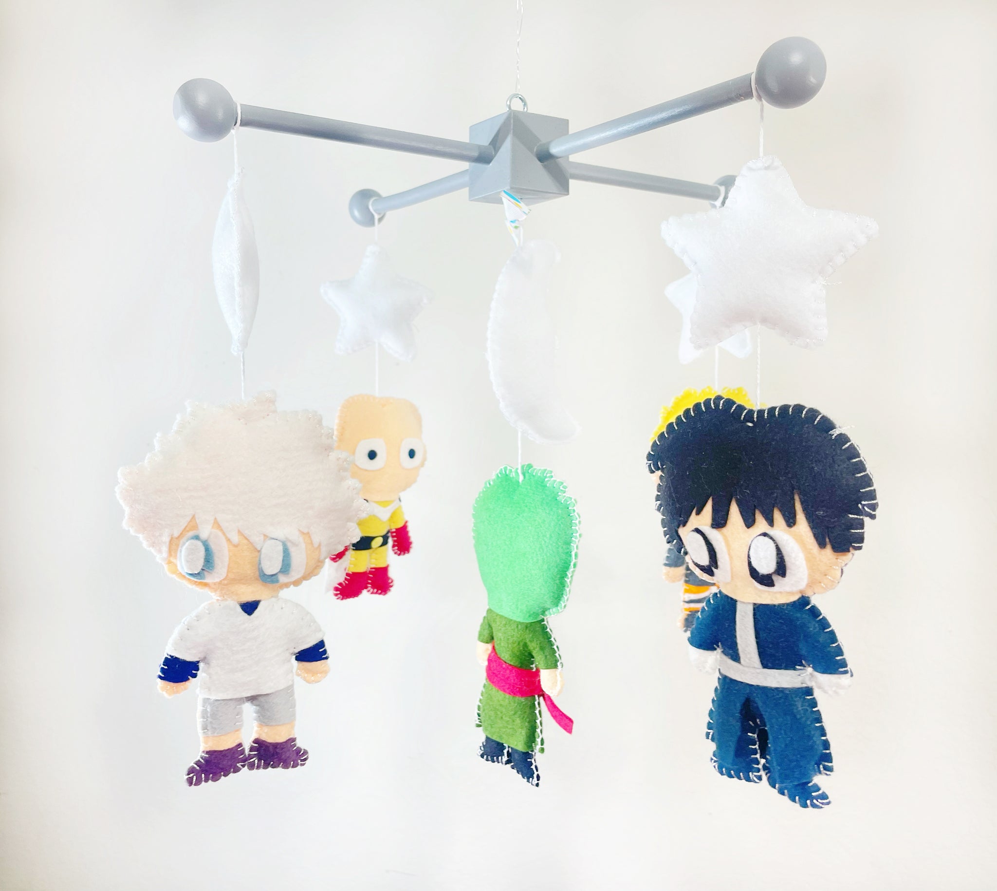 Anime Characters Mobile, Nursery Room Decor, Baby Crib Mobile, Crib Decor, Handmade