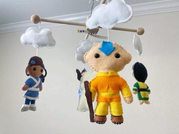 Last Airbender Crib Mobile, Baby Crib Mobile, The Elements, Nursery Room Decor
