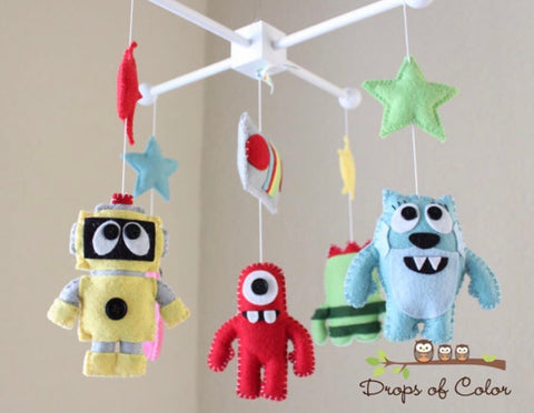 Yo Gabba Gabba Mobile, Nursery Decor, Baby Crib Mobile